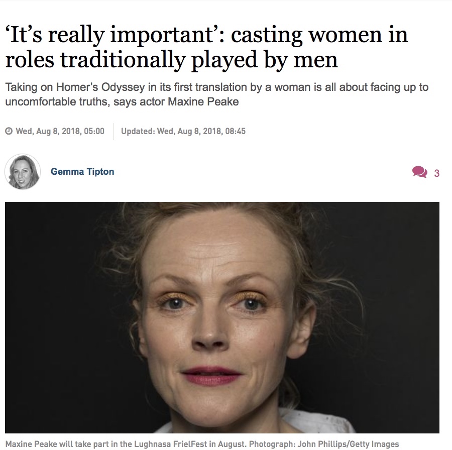 The Irish Times: ‘It’s really important’: casting women in roles traditionally played by men