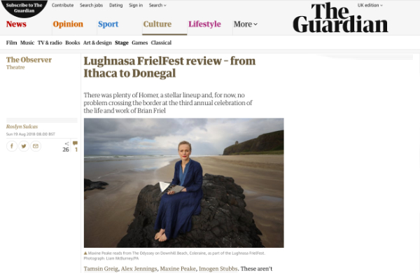 The Observer : Lughnasa FrielFest review – from Ithaca to Donegal